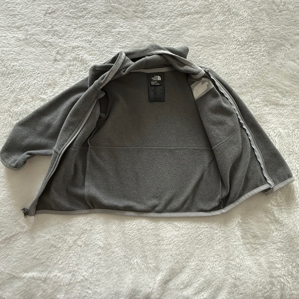The North Face Kids Glacier Full Zip Fleece Hoodie Gray 18-24 Months NF0A3Y65 - Picture 4 of 6